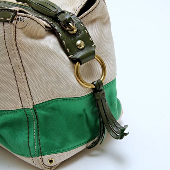 Coach Legacy Vintage Leather Canvas Cross Stitch Satchel - Picture 9 of 14